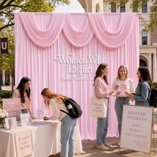 10 ft x 40 ft Baby Pink Backdrop Curtains for Parties, Wrinkle Free Light Pink Photography Backdrop Drapes for Wedding Grils Birthday Baby Shower Bridal Shower Party - Image 4