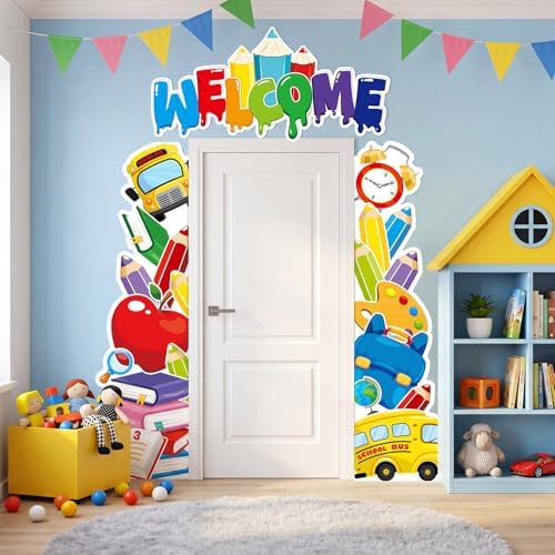 Peryiter 3 Pcs Back to School Door Decorations Welcome Classroom Banner - Image 5