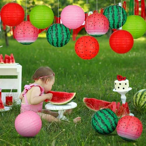 Panelee 12 Pcs Watermelon Party Decorations Summer Party Decorations 8 Inch - Image 4