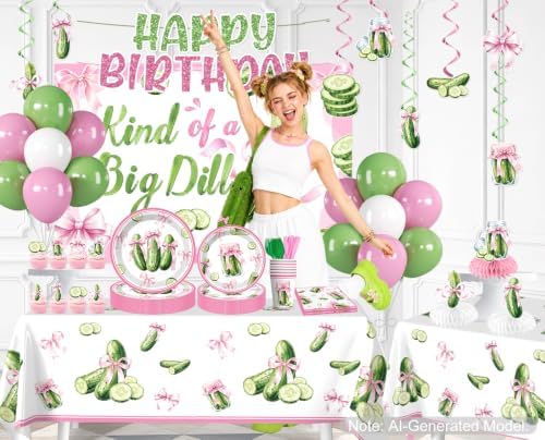 Xynic 216PCS Pickle Party Decorations, Girls Birthday Decorations Serves 25 - Image 3