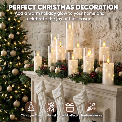 Raycare 18 Pcs Flameless Battery Operated Pillar Candles with Remote Timer - Image 3