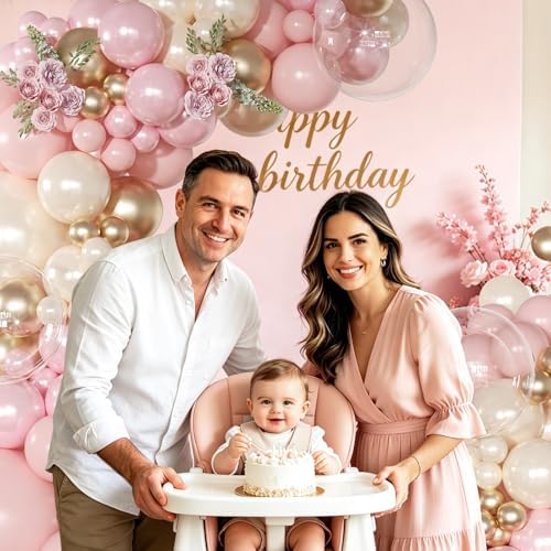 Pink and Gold Balloon Arch Kit Pearl Pink Balloon Garland Kit - Image 7