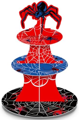 3 Tier Spider Cupcake Stand Spider Birthday Party Decorations by Unknown