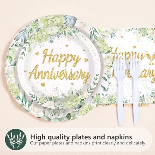 96 Pcs Happy Anniversary Party Decorations, Serves 24 - Image 3