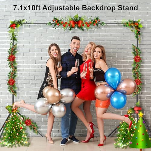 LINCO Lincostore Backdrop Support Stand Kit 10x7.1ft Adjustable Photography Studio Photo Background Support System with Carrying Bag for Green Screen Muslin, 4173-U (10ft Wide 7.1ft high) - Image 3