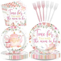96Pcs Tea Themed Mom to Be Sash BabyShower Party Decorations Serves 24 by Greencian