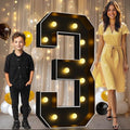 Pooqla 4FT Marquee Light Up Numbers 3 for 3rd 30th Birthday Decorations by Pooqla