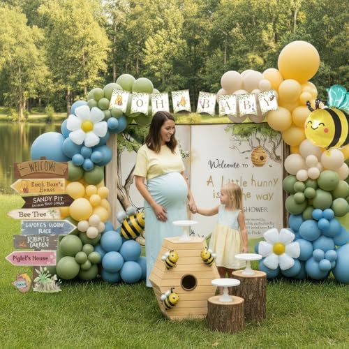 Vintage Bear Baby Shower Balloon Arch Kit for Boy Party Decor - Image 2