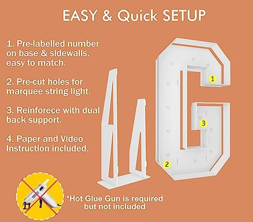 4FT Marquee Letters, Large Light Up Letters G for Grad Party Decor - Image 4