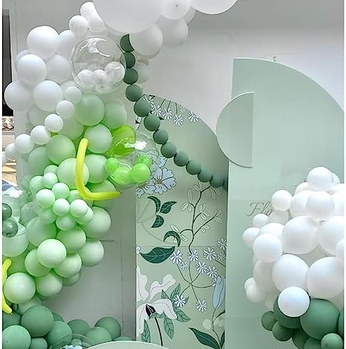 412pcs Pastel Mint Green Balloon Garland Arch Kit 18 12 10 5 Inch Different Sizes Light Latex Balloons for Baby Shower Birthday Wedding Jungle Forest Party Decoration - Image 6