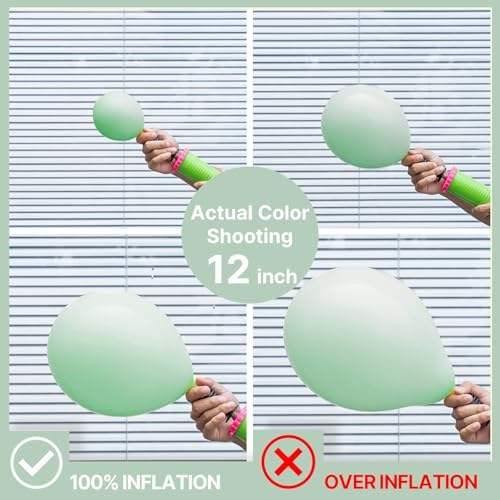 PartyWoo Light Green Balloons 50pcs Mint Pastel Peppermin Green Color - Image 3