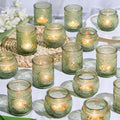30pcs Assorted Green Votive Candle Holders Bulk, Fall Baby Wedding Shower Decorations,Tealight Candle Holder for Table Centerpieces Decorations, Boho Tea Party Decor, Bridal Shower Gifts for Guests by DEVI