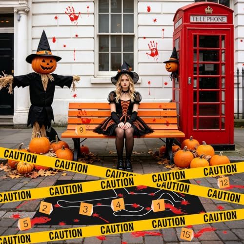 36 Pieces Halloween Crime Scene Decorations Kit Decor - Image 7