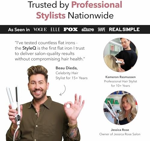 SRILabs StyleQ Flat Iron - Red Light Therapy, Titanium Graphene Plates - Image 7