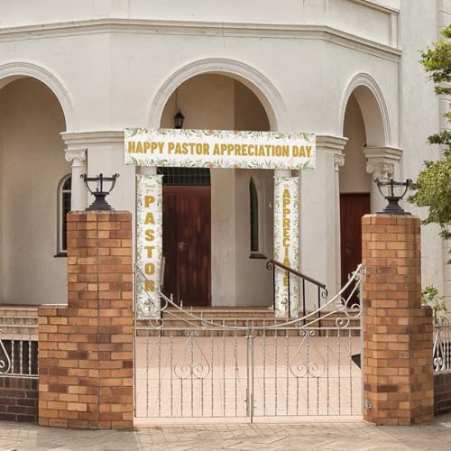 SmoothNovelty 3 Pcs Gold Pastor Appreciation Day Banners - Image 6