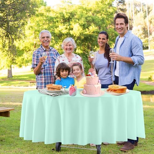 4 Pack Round Pastel Table Cloths for Parties, 84 Inch - Image 7