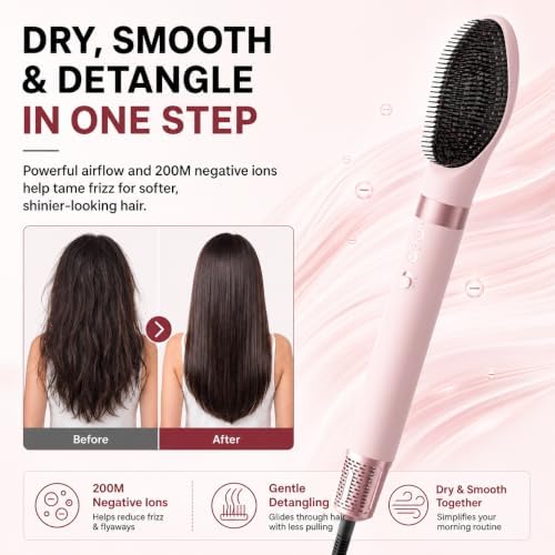 MESCOMB 5 in 1 Hot Air Styler Wrap for Fast Drying, Straightening,Curling - Image 4