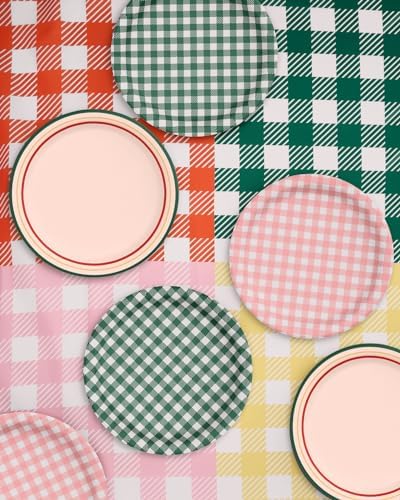 xo, Fetti Gingham Checkered Fabric Tablecloth 9ft | Camp Bachelorette Party - Image 3