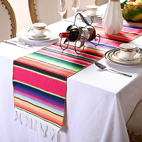 Tegeme 12 Pcs Mexican Table Runners 14 x 84 Inch Cotton,Novel Style - Image 3