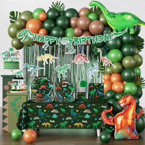 267PCS Fexivo Dinosaur Birthday Decorations Set for 25 Guests by Unknown