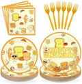 Grencian 96Pcs Toast Bread Birthday Food Theme Party Decoration, Serve 24 by Greencian