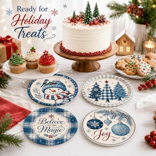 Christmas Paper Plates, 48PCS 7 Inch Holiday Party Plates for Gatherings - Image 4