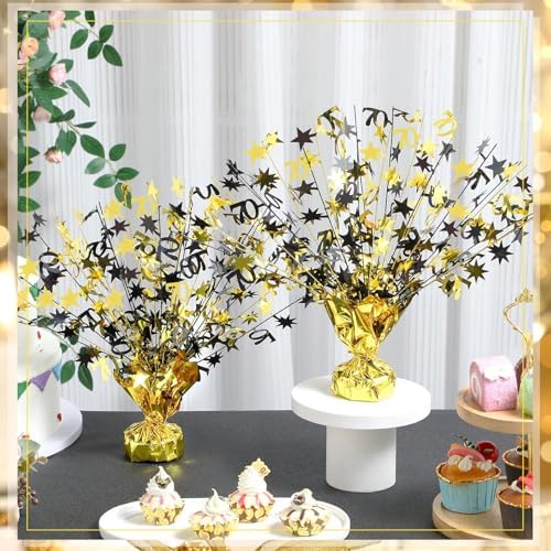 6 Pcs 70th Birthday Decoration Vintage 70th Table Centerpiece - Image 3