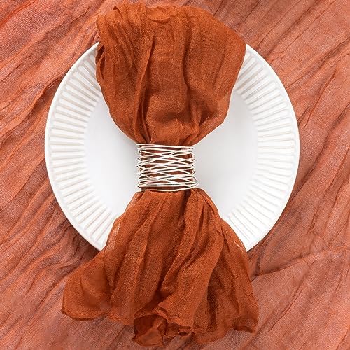 DeZerlor Fall Terracotta Cheese Cloth Napkins Set of 100 for Wedding Party - Image 2