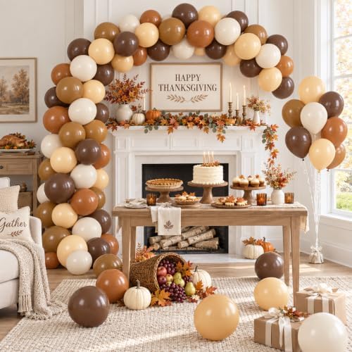 Brown Balloons, 50 Pcs Coffee Brown for Neutral Fall Thanksgiving Cowboy - Image 6