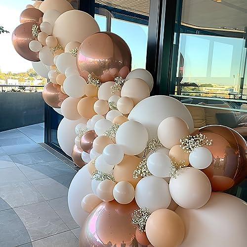 Voircoloria 110pcs Blush Nude Latex Party Balloons, 12inch - Image 5