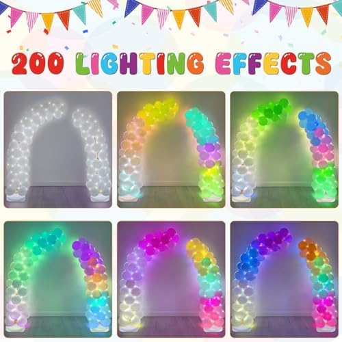 AerWo Balloon Arch Stand, Bendable Balloon Arch Kit with Light Strings - Image 4