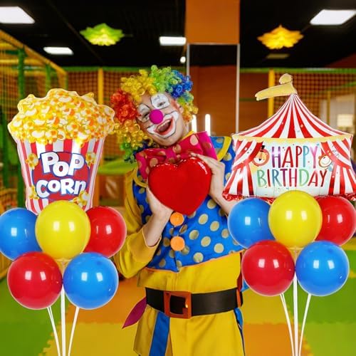 Naozinebi 4 Sets Carnival Circus Birthday Party Balloons Stand Kit Decor - Image 6