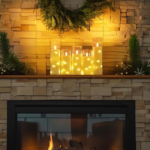 Homemory Flickering Flameless Candles with Remote, LED Fake Pillar Candles - Image 6