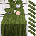 8 Pack Olive Green Cheesecloth Table Runner 17x108 inch by Unknown
