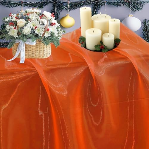 25 Yard Organza Fabric 44" Wide for Wedding Event Décor - Orange by MDS