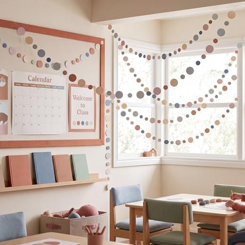 Outus 5 Pieces Dot Garland Banner Hanging, Boho Color - Image 4