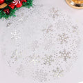 Snowkingdom 24pcs Silver Snowflake Placemats White Round Disposable 13" by Snowkingdom