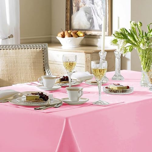Fitable 6 Pack Pink Tablecloths 70x108 Inch for 6 Foot Rectangle Tables - Image 2