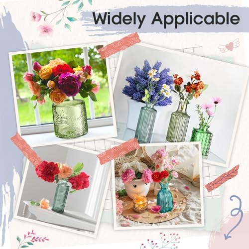 Yaomiao 30 Pcs Glass Bud Vases Centerpieces, Green Series - Image 3