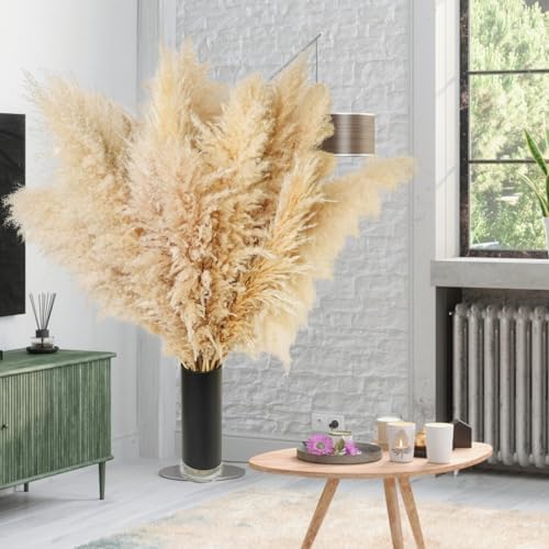 10 PCS 40" Tall Pampas Grass Stems in Natural Beige, Add a Boho Touch to Your Space—Pompas Grass Ideal for Floral Arrangements, Floor Vases, Weddings, and Creating a Bohemian Ambiance at Home. - Image 5