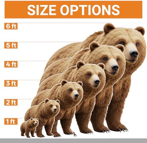 Brown Bear Standup Life Size Cardboard Cutout, 4FT, 1 PC - Image 2