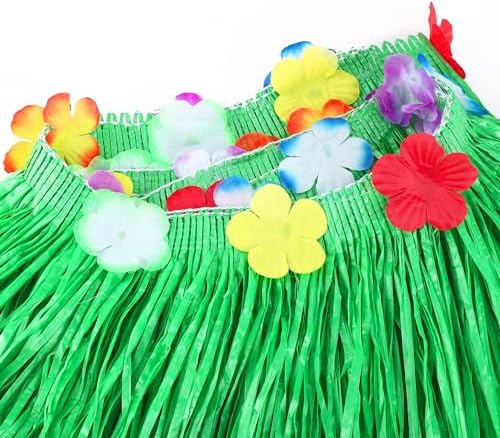 Fovths Luau Grass Table Skirt, Green, 9 Feet x 29.5 Inch - Image 4