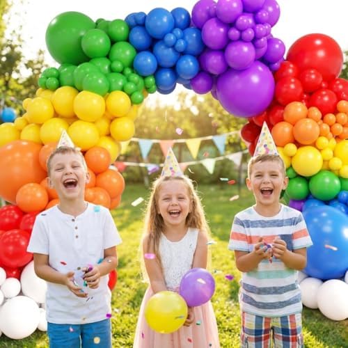 Rainbow Balloon Arch Kit, 209Pcs Assorted Colorful 18 12 10 5 Inch, Different Sizes Party Balloon Garland Kit for Baby Shower, Birthday, Gender Reveal, Anniversary, Easter, Prom Decoration - Image 5