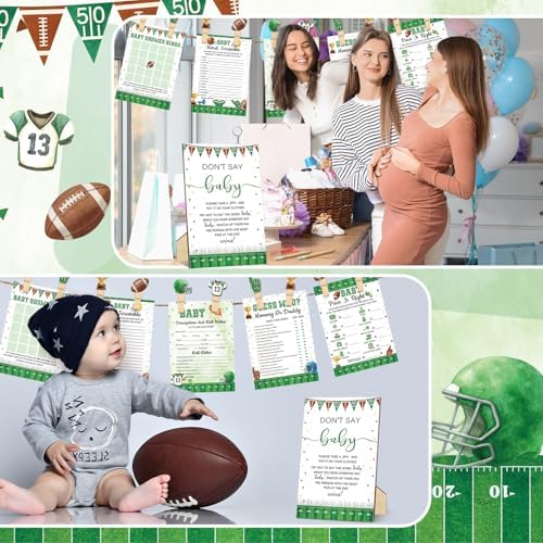 Patelai 321 Pcs Baby Shower Games Supplies, Football - Image 6