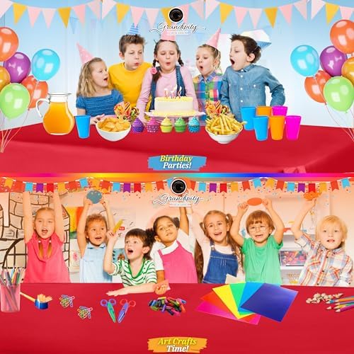 Grandipity Plastic Table Cloth Disposable 12 Pack 54” x 108” Rectangle - Image 4