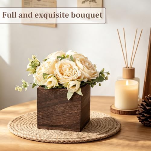 Dahey Small Mini Artificial Flower Table Centerpieces for Dining Room Decor - Image 3