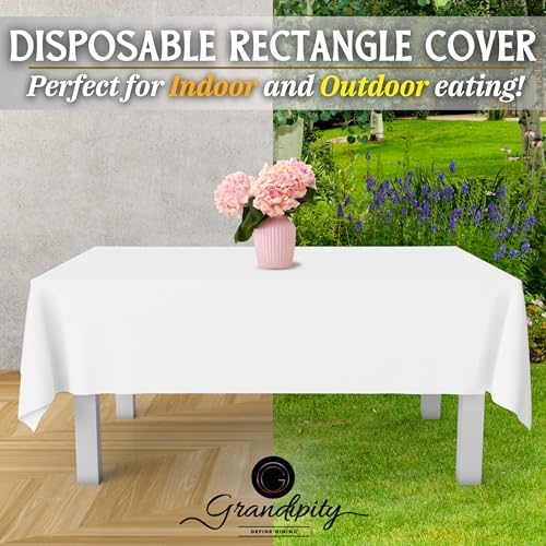 Grandipity Plastic Table Cloth Disposable 12 Pack 54” x 108” Rectangle - Image 5