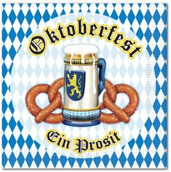 Beistle Oktoberfest Beverage Napkins Bavarian Party Tableware 16 Pack - Image 4
