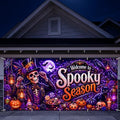 7 x 16 ft Spooky Skeleton Halloween Garage Door Decorations Halloween decorations Door Cover, Hanging Banner for Home, Outdoor, Indoor, Spooky Party, Wall, Window by THISFIND