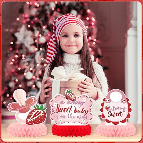 9 PCS Strawberry Baby Shower Party Decorations - Image 7